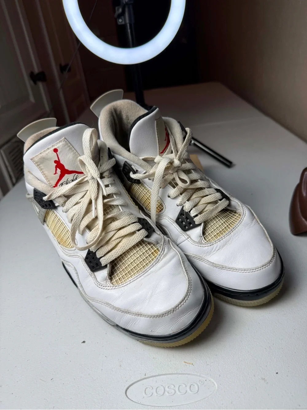 Nike Air Jordan 4 Retro Golf White Cement Mens Multi Size 11.5 CU9981-100